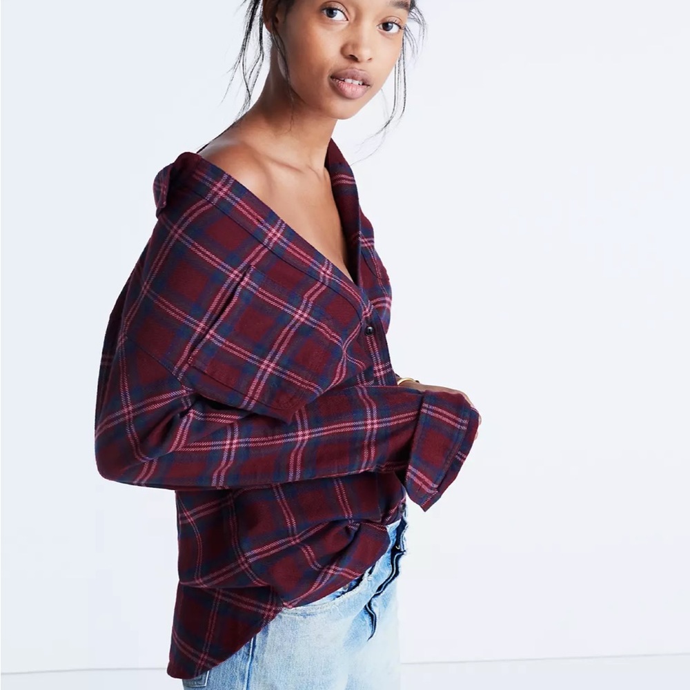 Madewell Flannel Classic Ex-Boyfriend Shirt in Jensen Plaid
